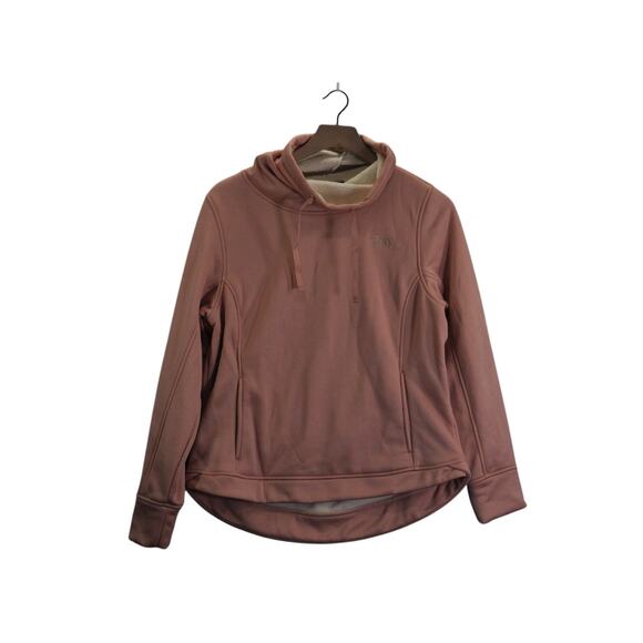 The North Face Tops - The North Face Pullover Women's L Pink Sherpa Lined Cowl Neck Fleece Sweater
